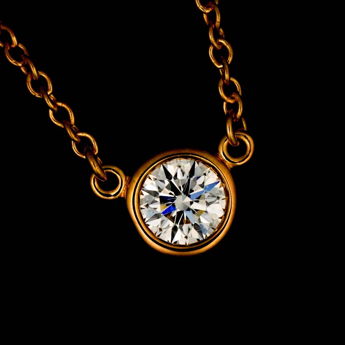 Tiffany バイザヤード YG K18 ダイヤ　ネックレス Diamonds By The Yard (新品仕上げ済）ティファニー TIFFANY