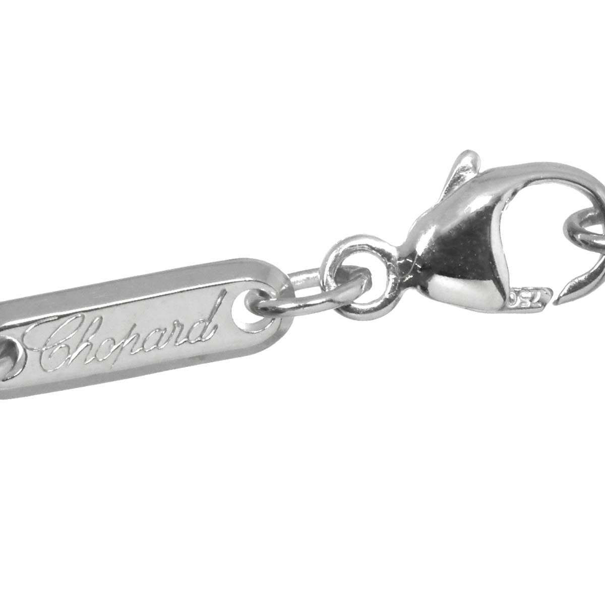 ショパール Chopard ハッピーダイヤ クロス ネックレス 42cm K18 WG