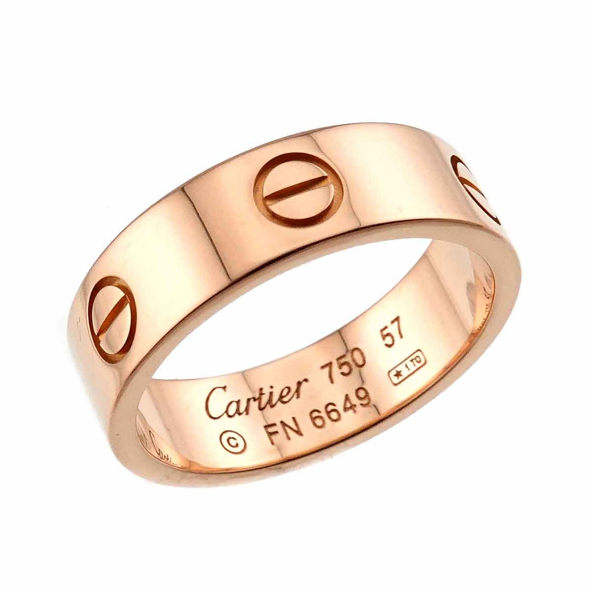 カルティエ Cartier ラブ #57 リング K18 PG ピンクゴールド 750 指輪