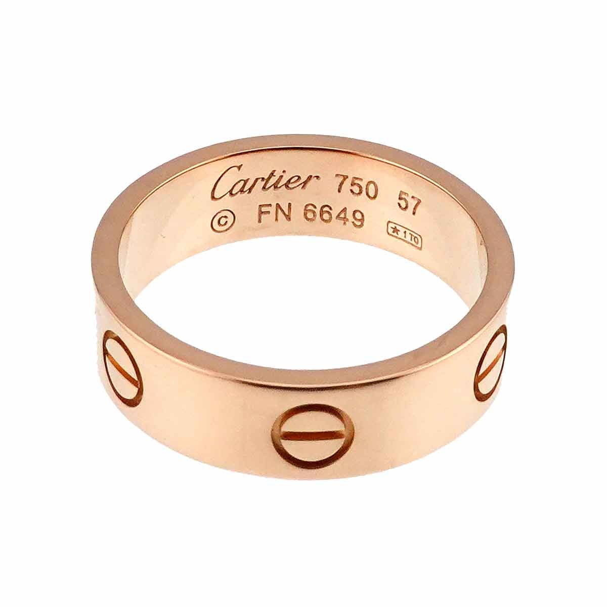 カルティエ Cartier ラブ #57 リング K18 PG ピンクゴールド 750 指輪