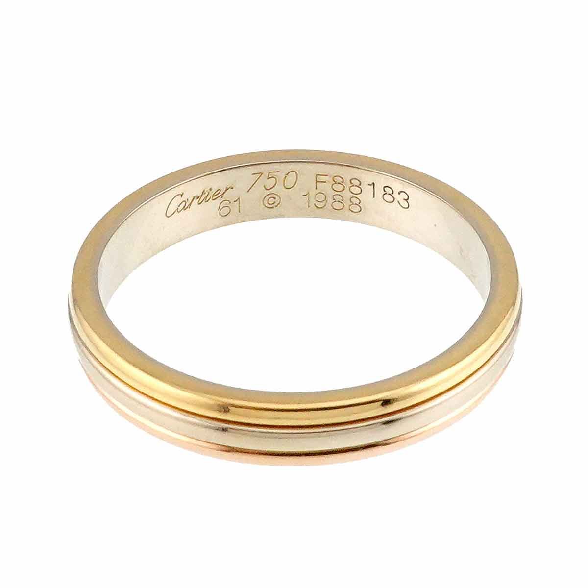 カルティエ Cartier ヴァンドーム #61 リング K18 YG WG PG スリー