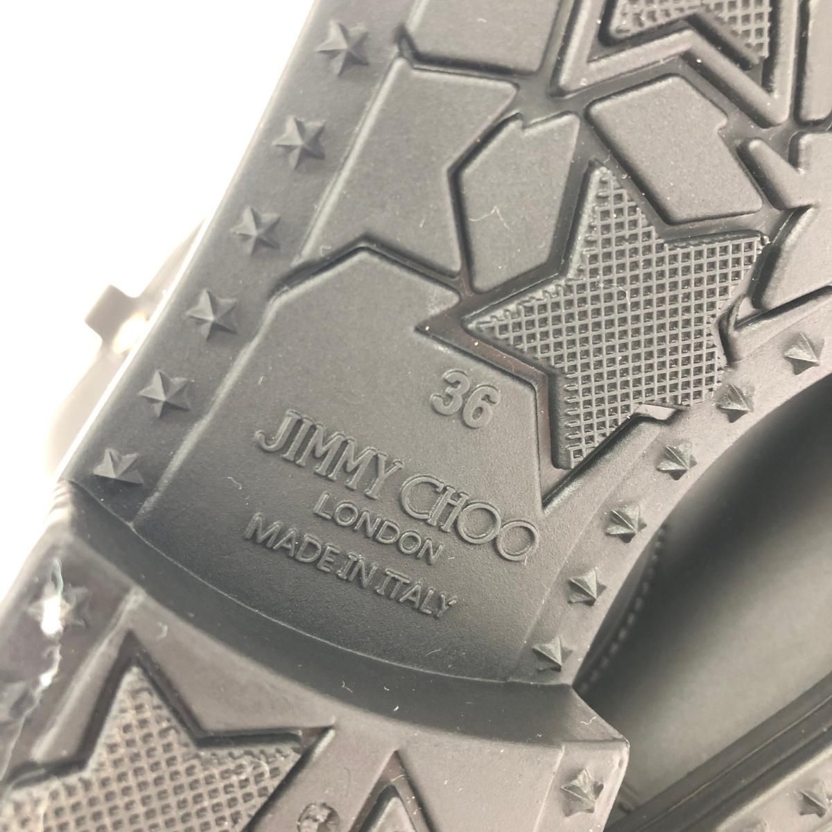 JIMMY CHOO ジミーチュウ レインブーツ 36 ブラック レディース