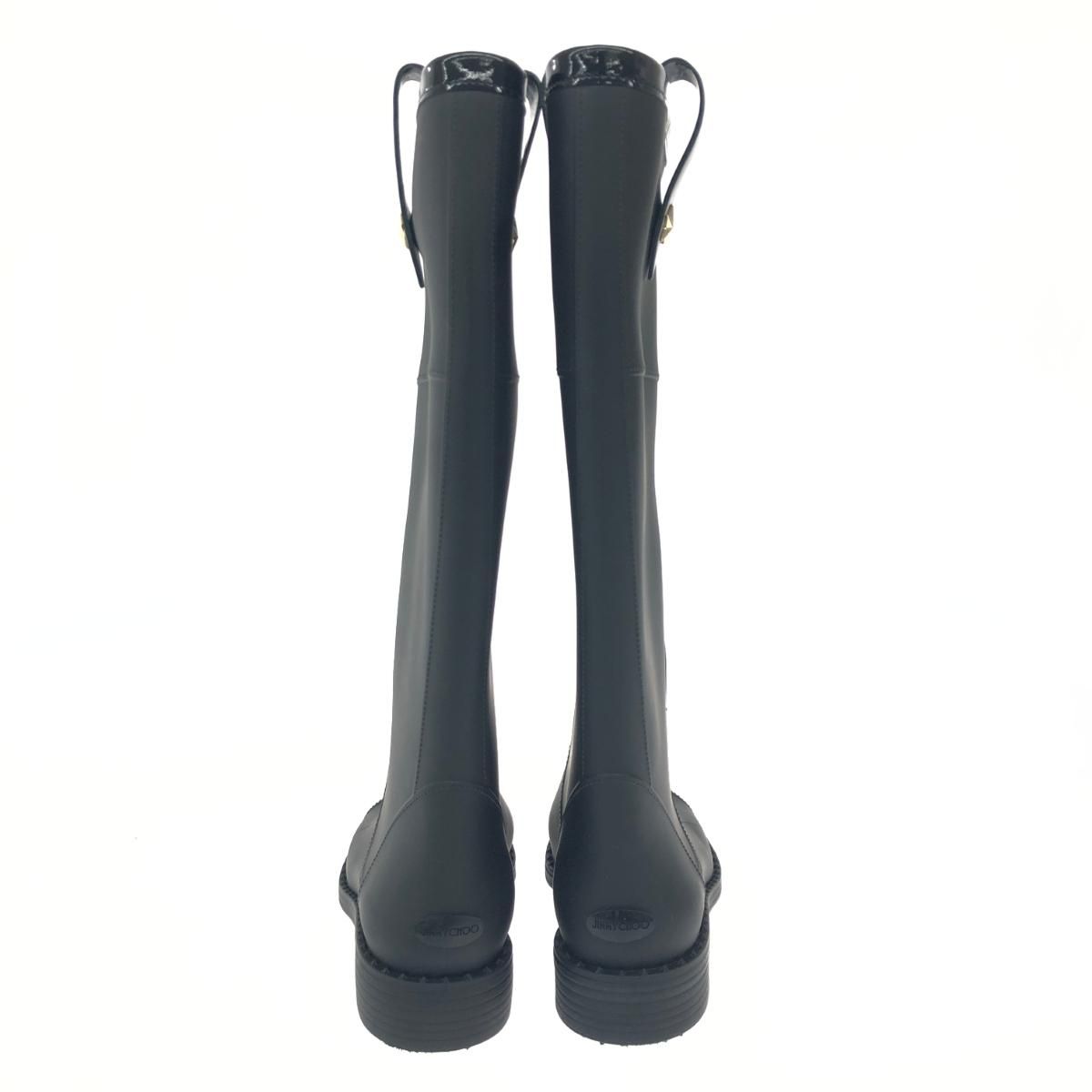 JIMMY CHOO ジミーチュウ レインブーツ 36 ブラック レディース