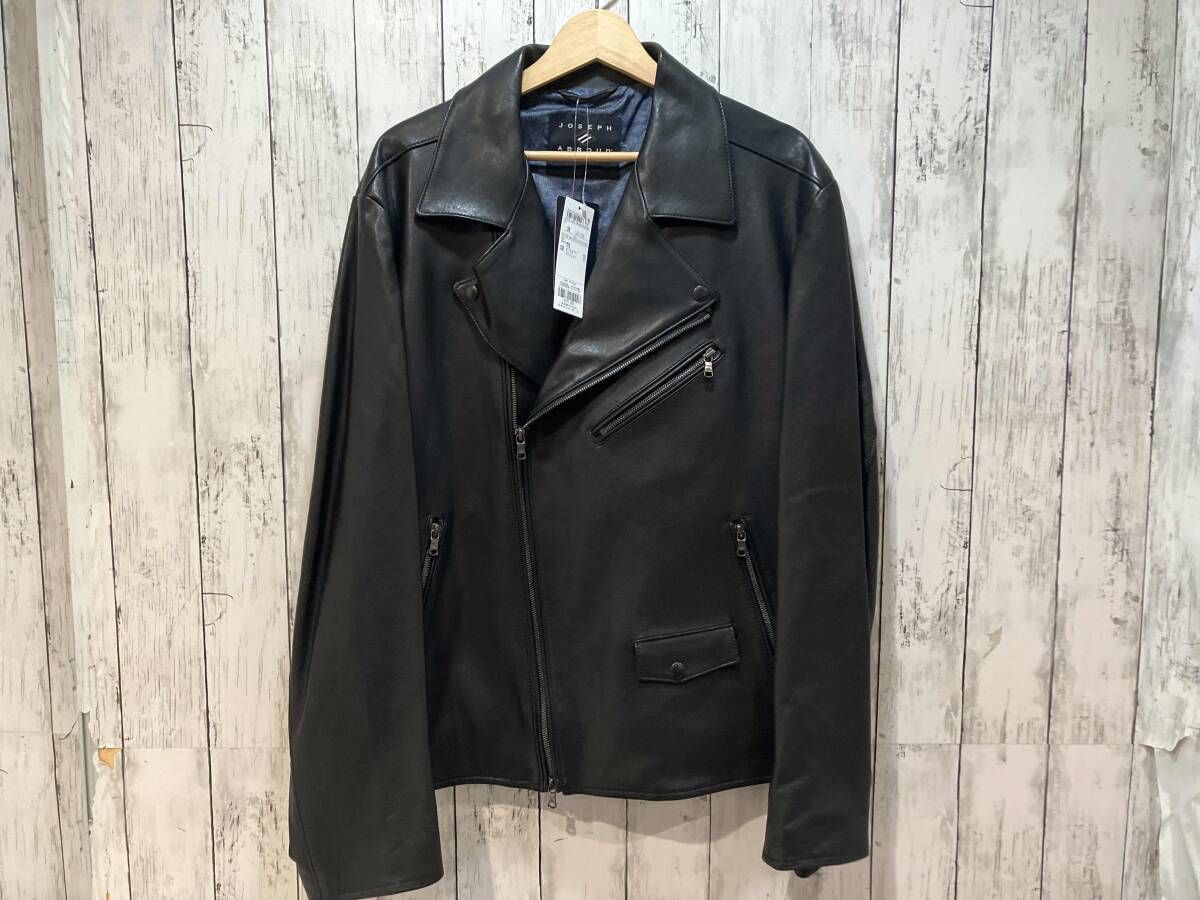 タグ付】JOSEPH ABBOUD ダブルライダース レザージャケット キング 