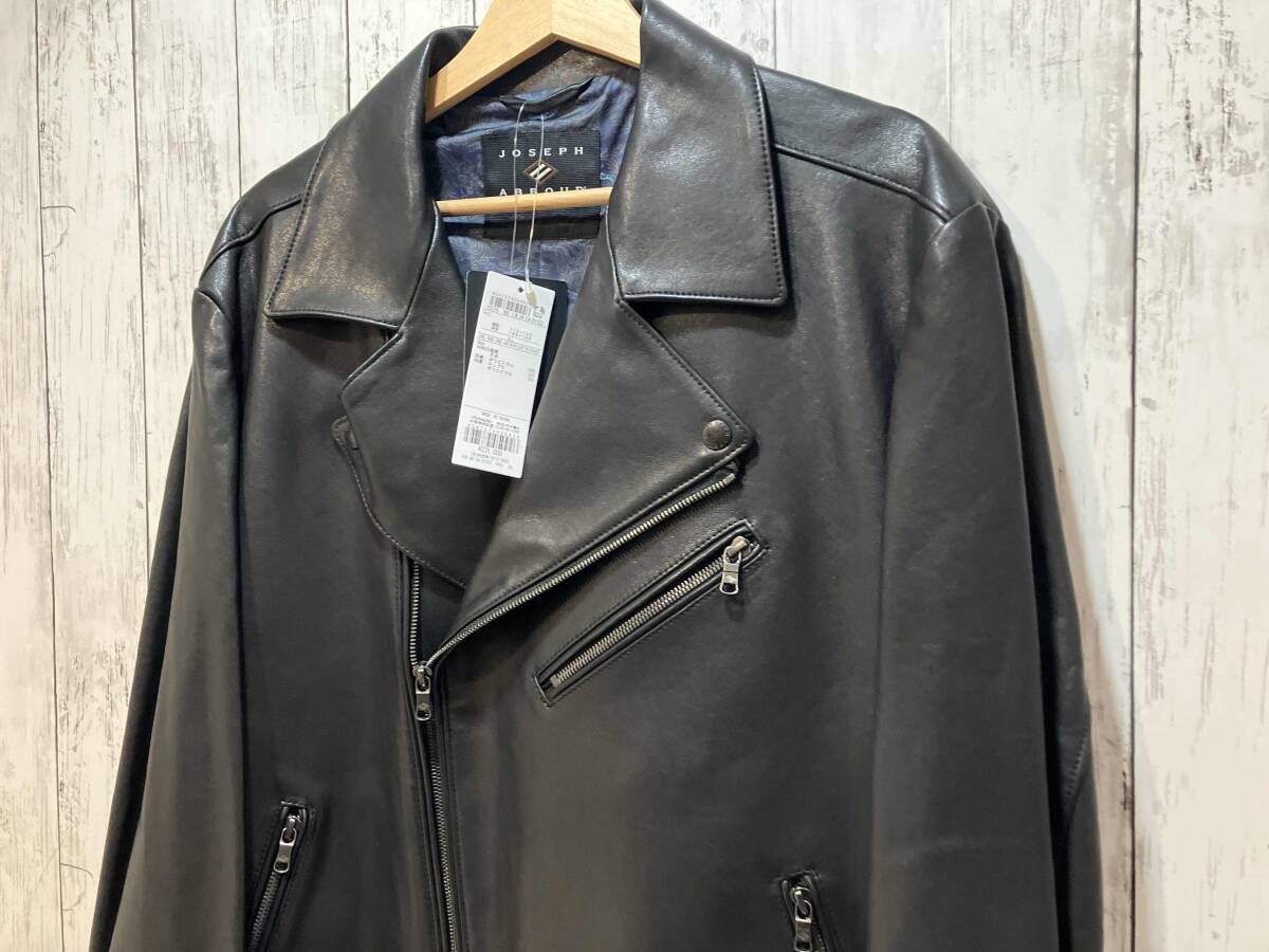 タグ付】JOSEPH ABBOUD ダブルライダース レザージャケット キング 
