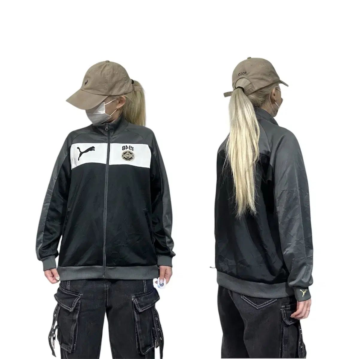 PUMA Y2K チャコール オールドスクール オーバーサイズ トラック