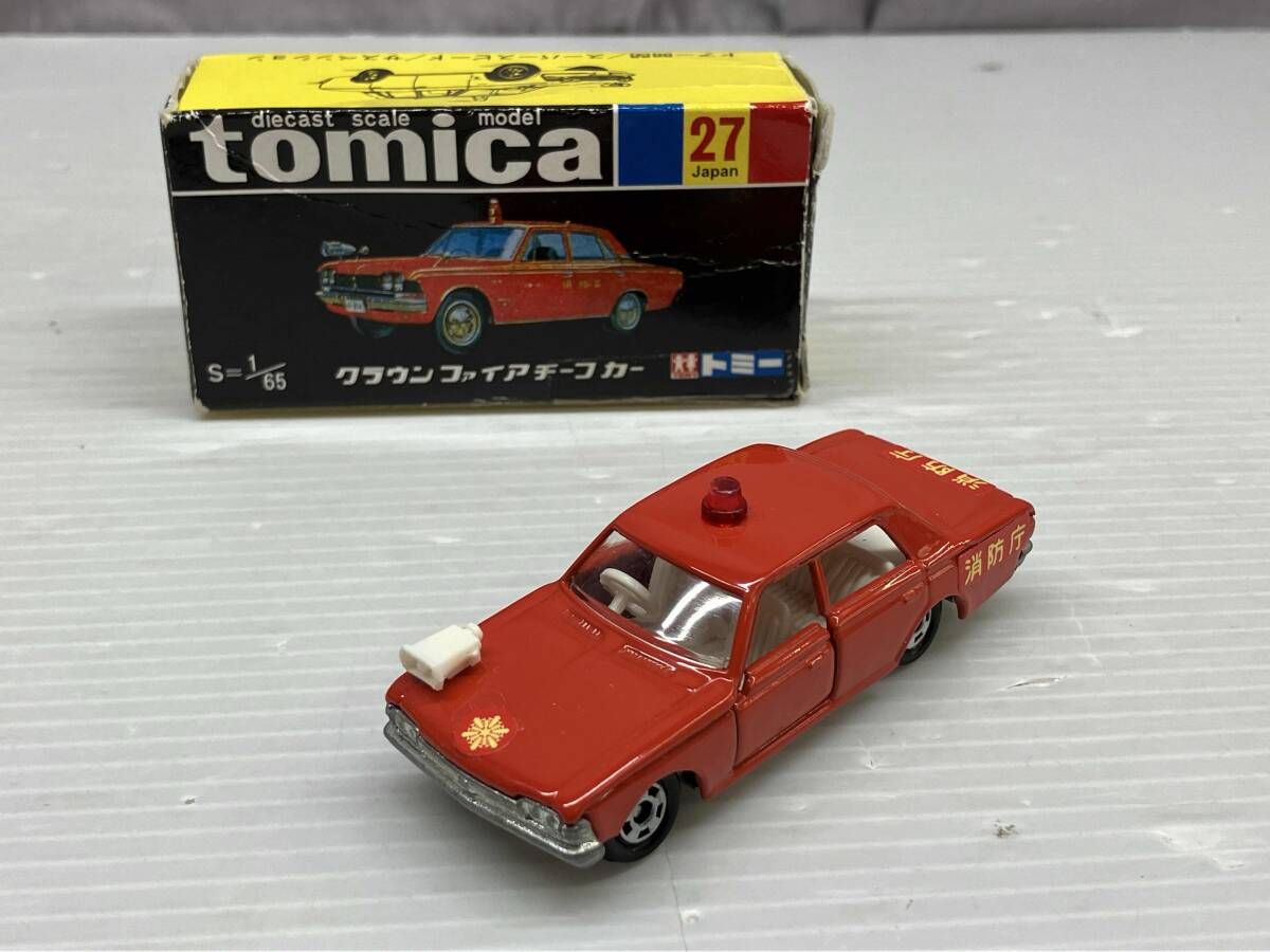 トミカ No.27 クラウン ファイアチーフカー 日本製 黒箱 1Dホイール トミカ No.27 クラウン ファイアチーフカー 日本製 黒箱 1Dホイール