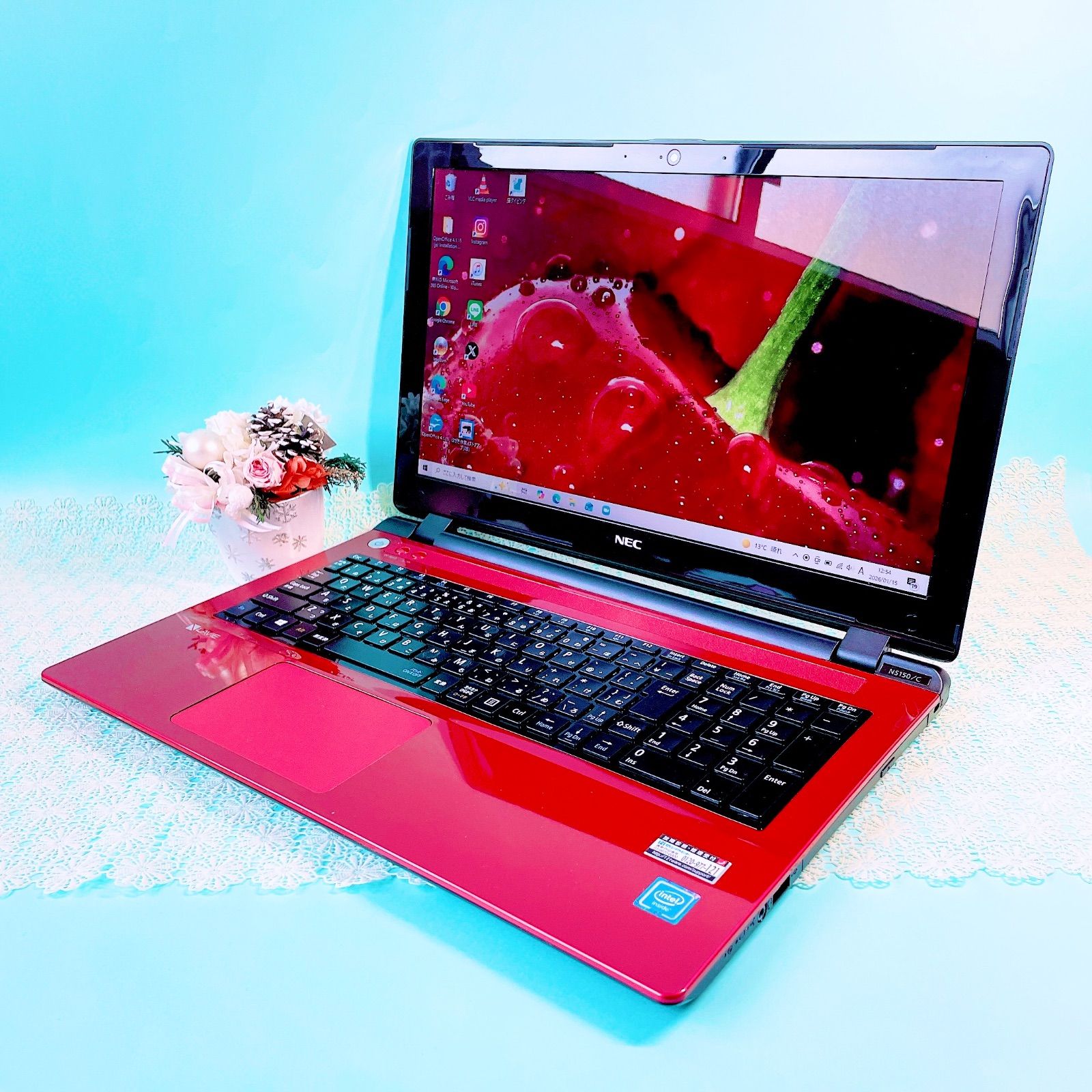 たっぷり大容量1TB❣️初期設定済みですぐ使える✨️薄型ノート