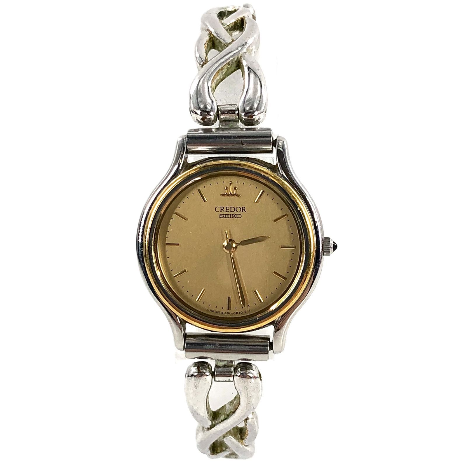 SEIKO セイコー CREDOR クレドール 4J81-0A60 18KT×SS/QZ ゴールド文字