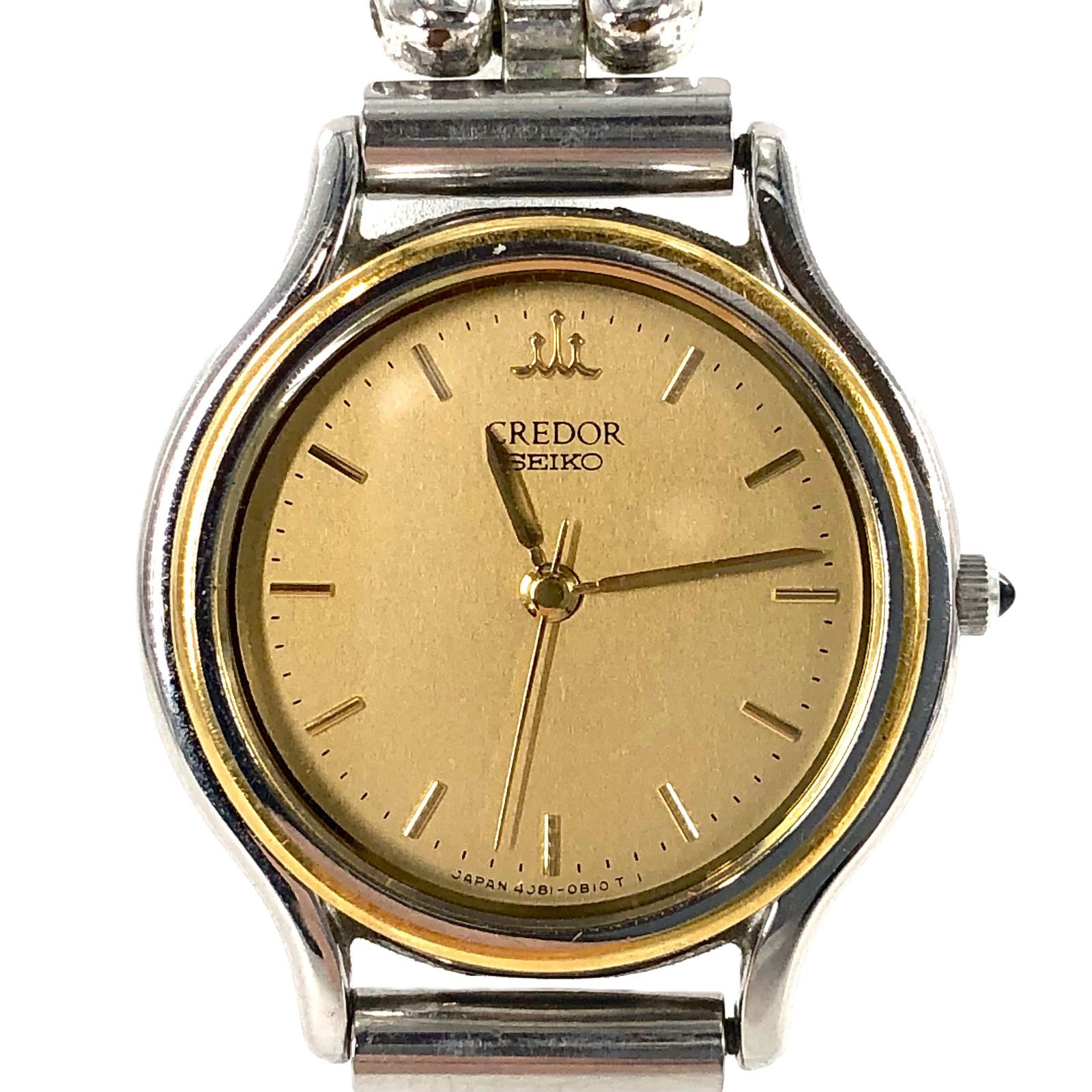 CREDOR SEIKOクレドールセイコー 18KT 4J81-0A60 時計 SEIKO セイコー CREDOR クレドール 4J81-0A60 18KT×SS/QZ ゴールド文字