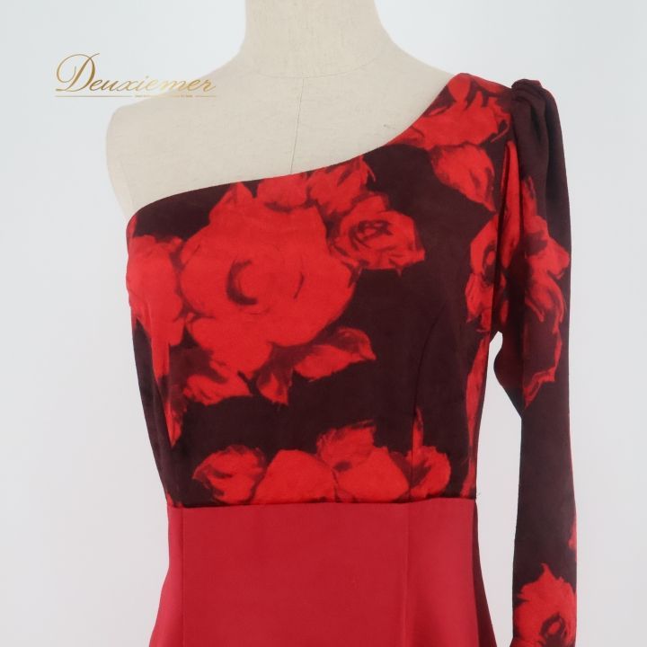 美品 日本製 フラダンス衣装】レッド ALOHA STANDARDS ドレス 日本製