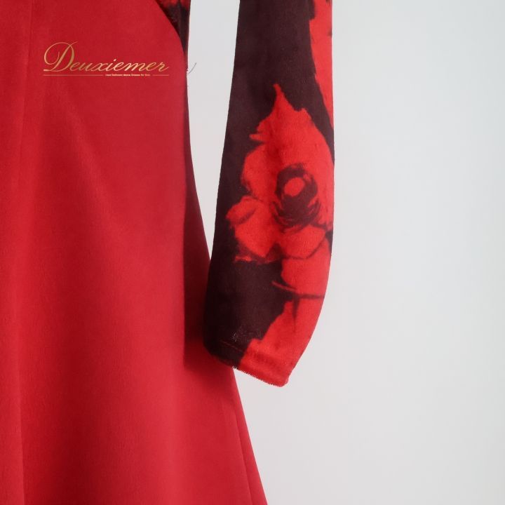 美品 日本製 フラダンス衣装】レッド ALOHA STANDARDS ドレス 日本製