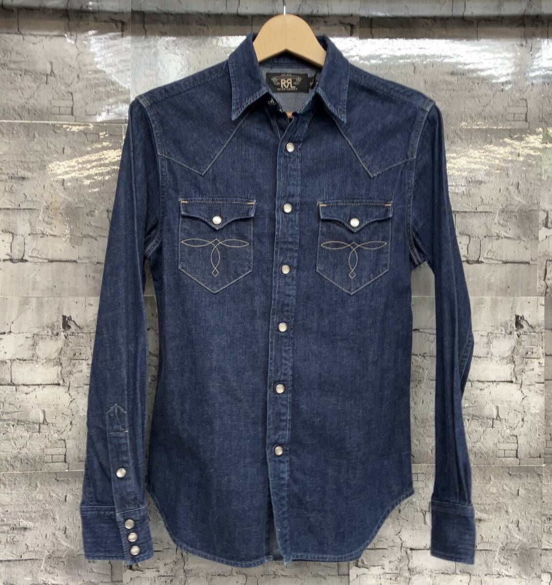 RRL Ralph Lauren デニムウエスタンシャツ Mサイズ ダークブルー RRL RALPH LAUREN ダブルアールエル ラルフローレン 長袖シャツ デニム
