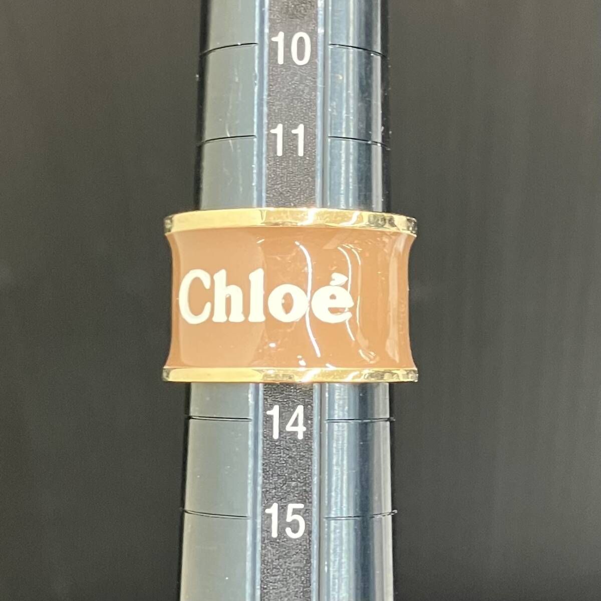 Chloe クロエ 13号付近 指輪 ロゴリング ブラウン - メルカリ