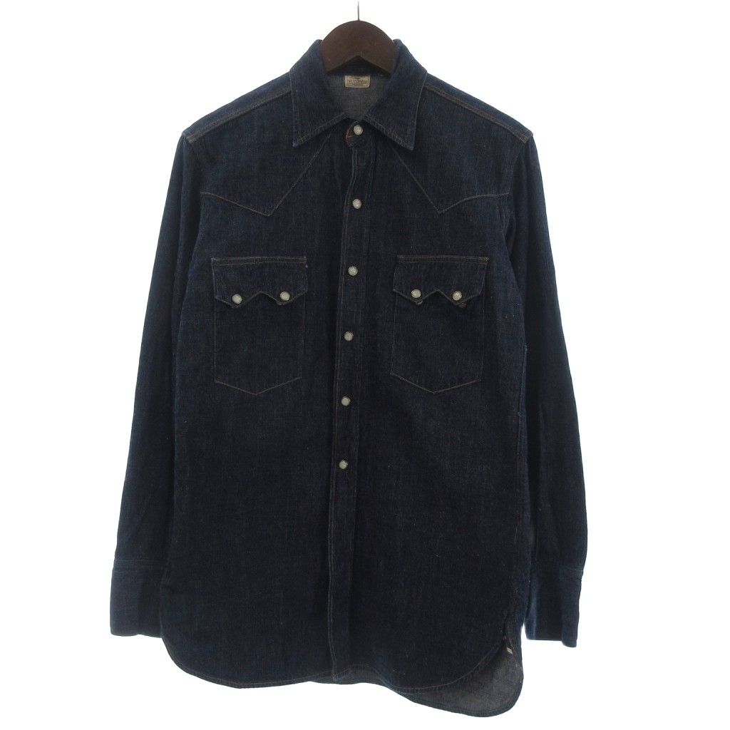 WESTERNWEAR ウエスタン デニムシャツ 長袖 インディゴ 青 ブルー