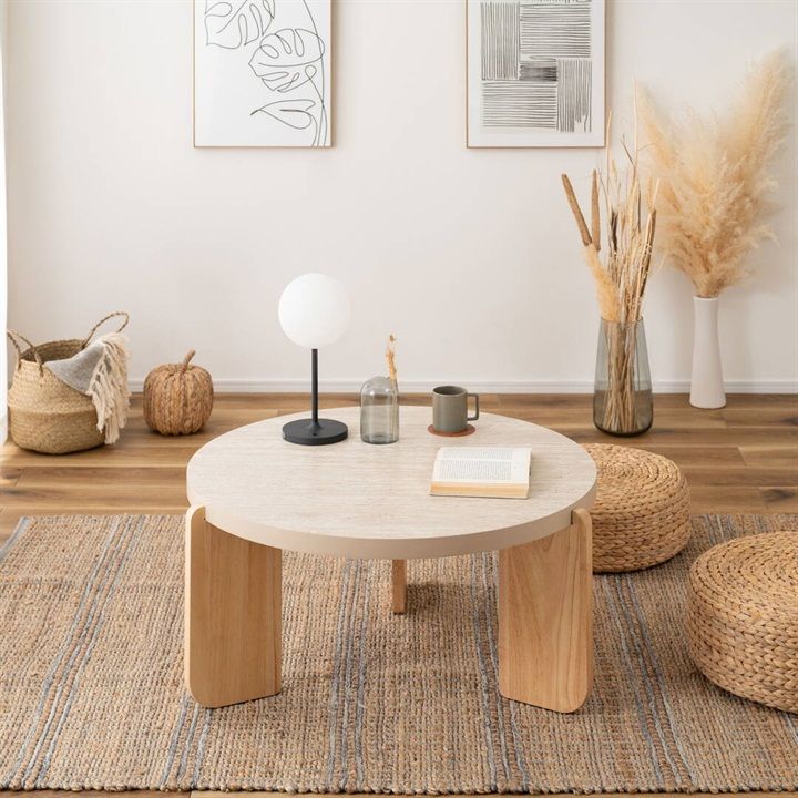 大理石風 ラウンドテーブル ( L サイズ ) 。 - メルカリ