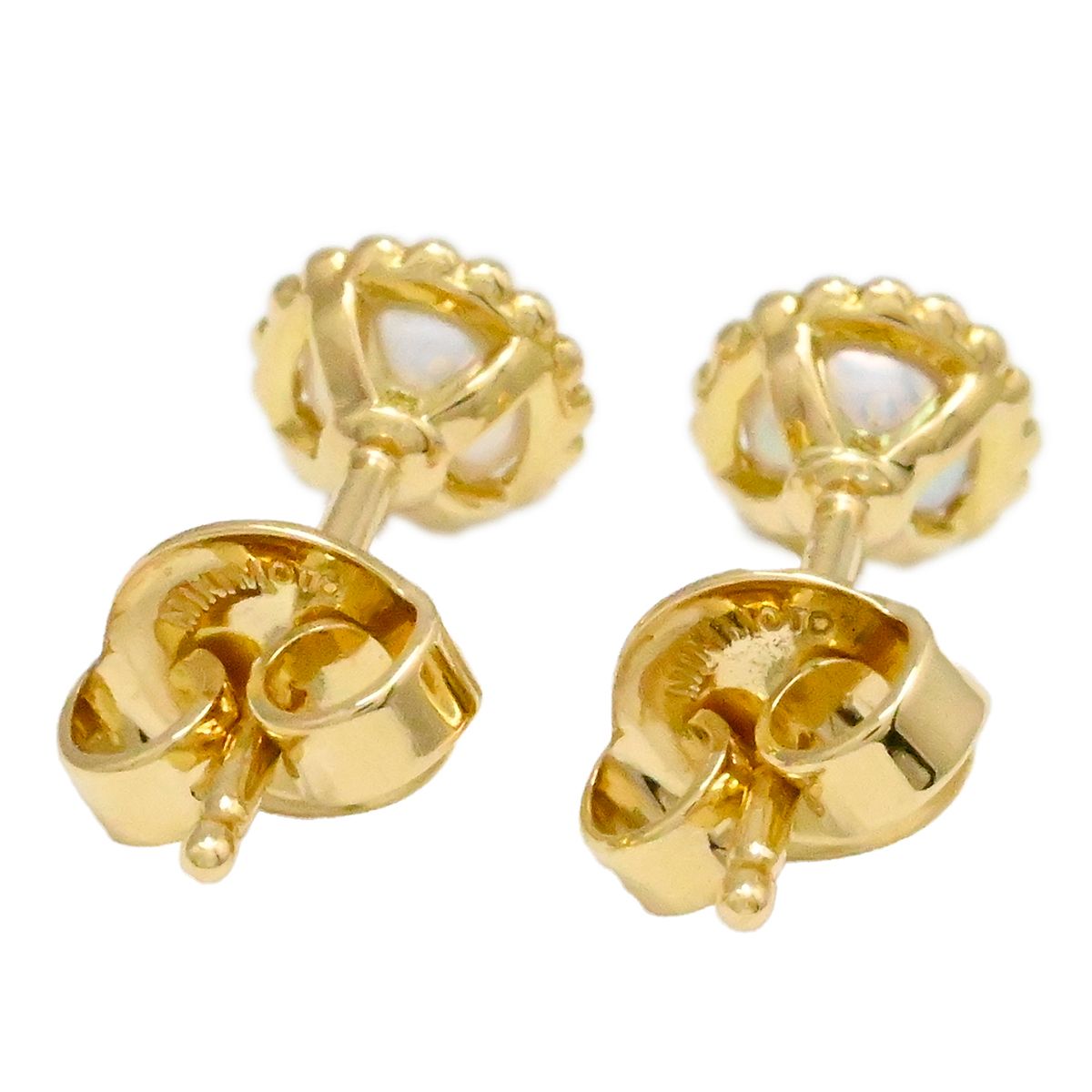 ミキモト MIKIMOTO K18YG イエローゴールド ベビーパール ピアス 