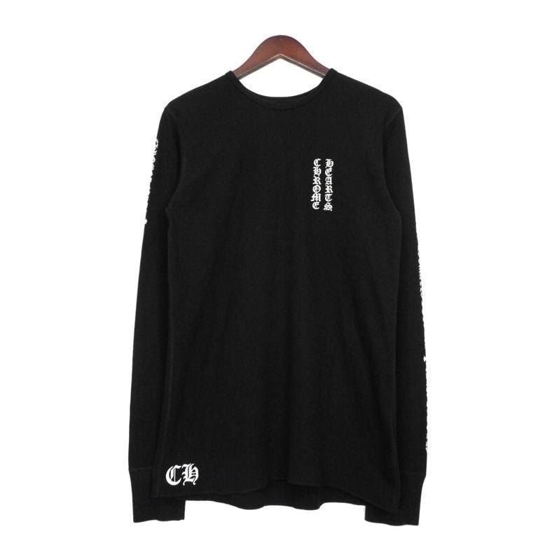 クロムハーツ CHROME HEARTS 【 FLRL CRS L/S TEE 】 バーティカルロゴ
