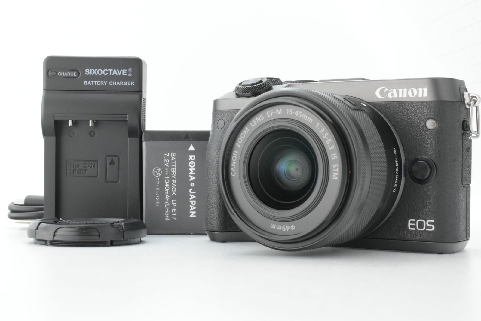美品】Canon EOS M6 Mirrorless Camera w/EF-M 15-45mm Lens キヤノン