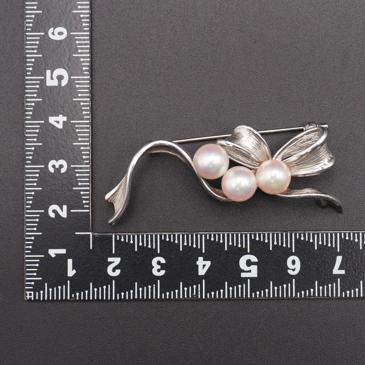 K*G様 本真珠 パールブローチ 大振りサイズ 925刻印 本真珠 パール