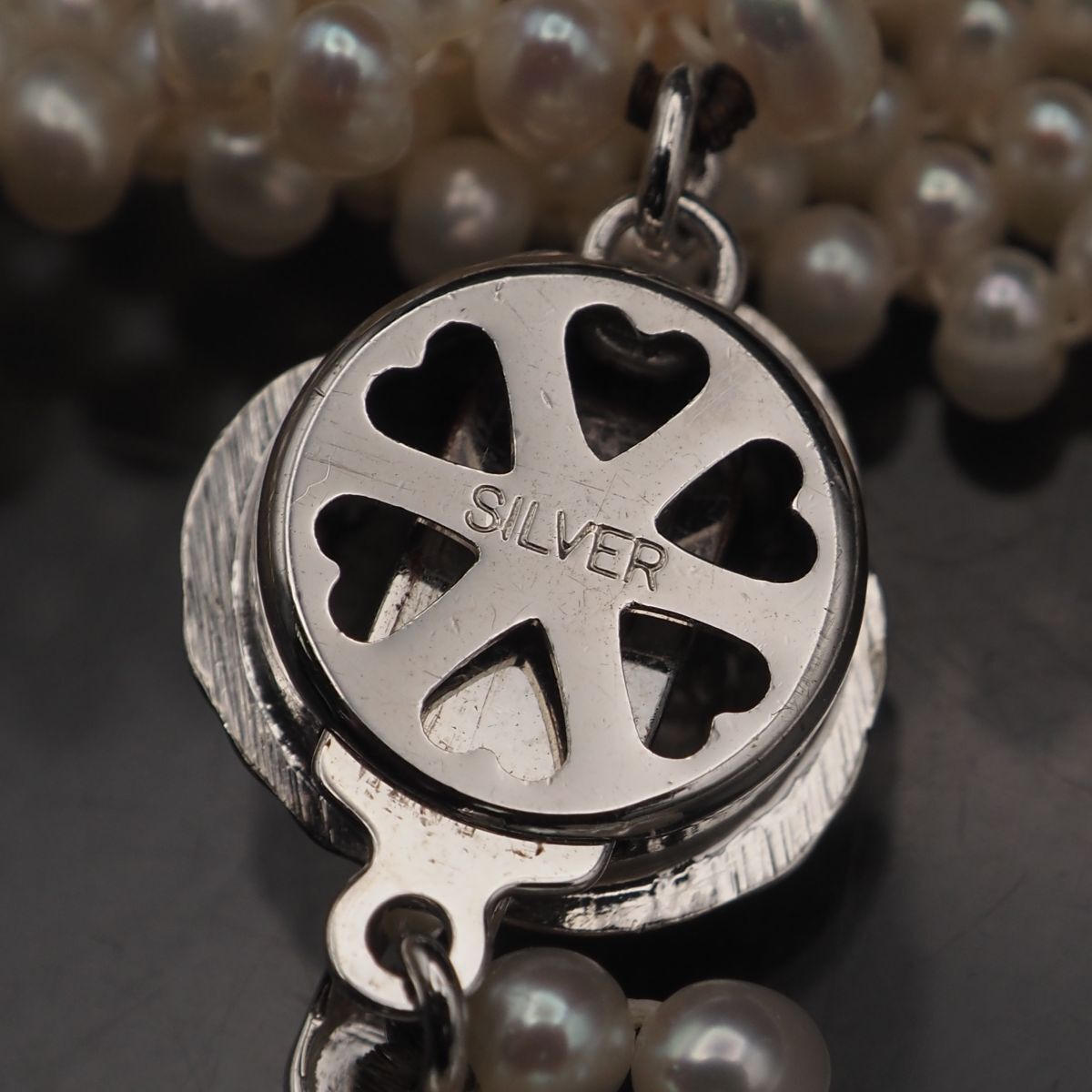 M140 淡水真珠 パール SILVER刻印 ネックレス シルバー デザイン 6月