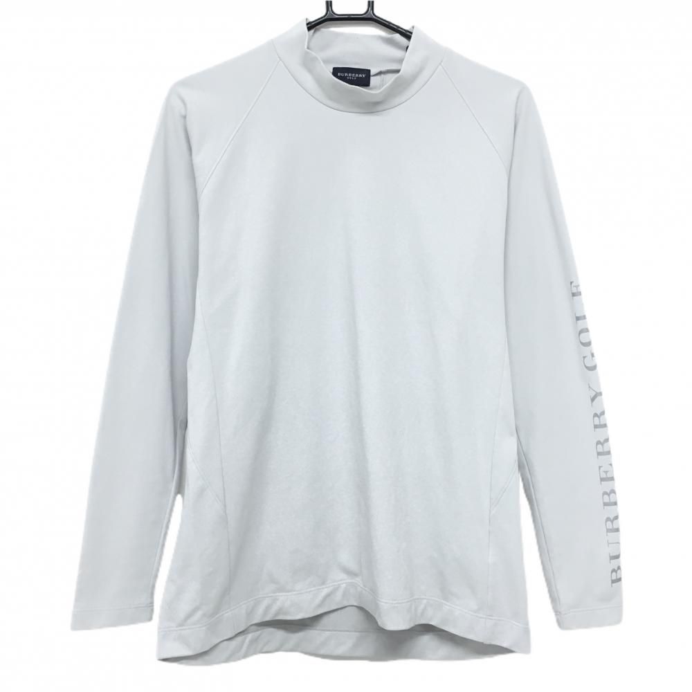 レア！　BURBERRY GOLF バーバリーゴルフ　ハイネックシャツ　セット 美品】バーバリーゴルフ 長袖ハイネックシャツ ライトグレー 裏起毛 袖