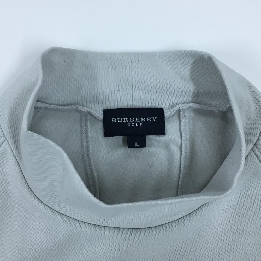 レア！　BURBERRY GOLF バーバリーゴルフ　ハイネックシャツ　セット 美品】バーバリーゴルフ 長袖ハイネックシャツ ライトグレー 裏起毛 袖