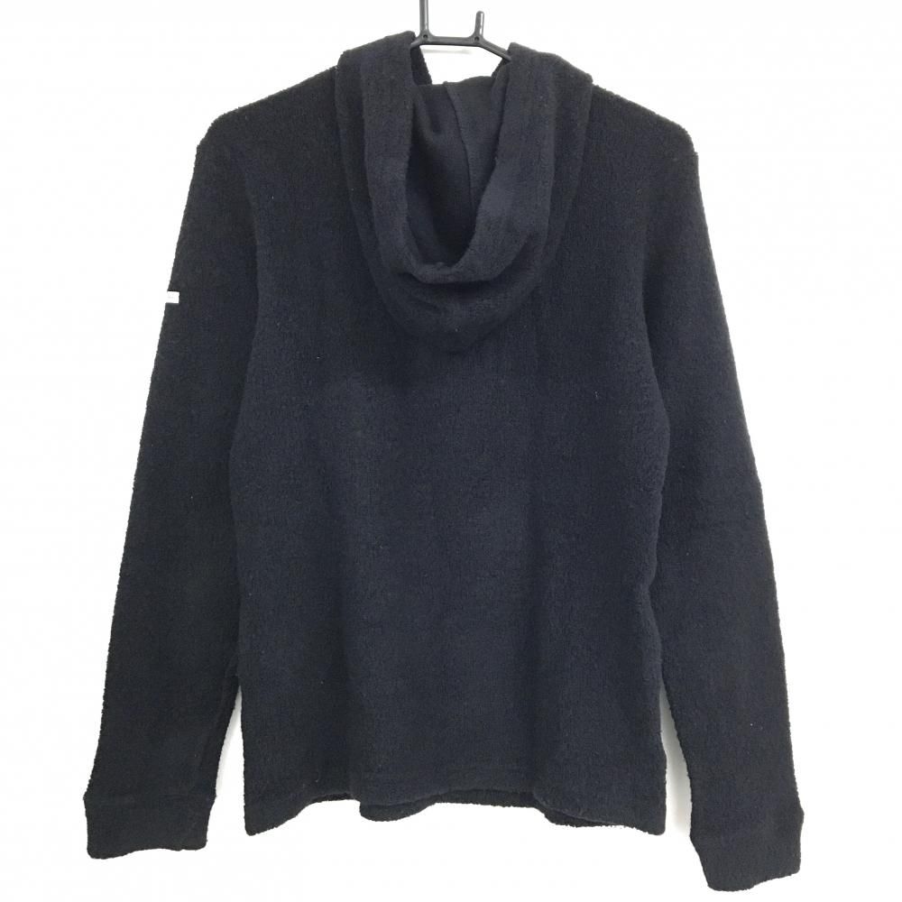 ジャックバニー フード付きセーター 黒 ハーフジップ ロゴ刺しゅう