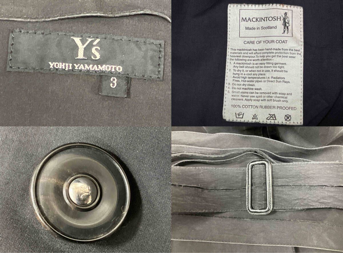 y”s × MACKINTOSH/トレンチコート/ゴム引きコート／※襟カバー  