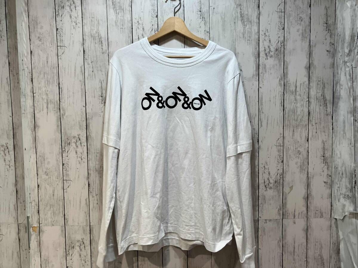 Sacai (サカイ) 22SS ON & ON & ON フロントプリント クルーネック