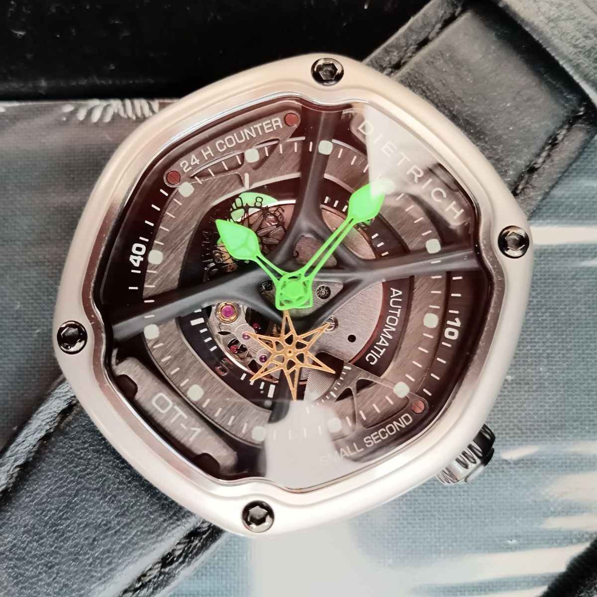 5日間のみ 品 ディートリッヒ DIETRICH オーガニックタイム77 自動巻 箱 ケース 替えバンド 完備 ギャラ