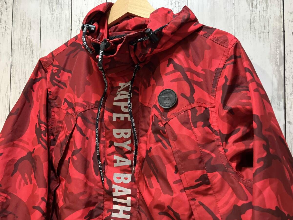A BATHING APE カモフラ ジャケット レッド アベイシングエイプ M