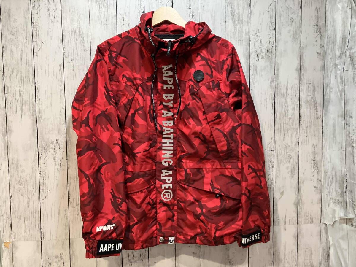 A BATHING APE カモフラ ジャケット レッド アベイシングエイプ M