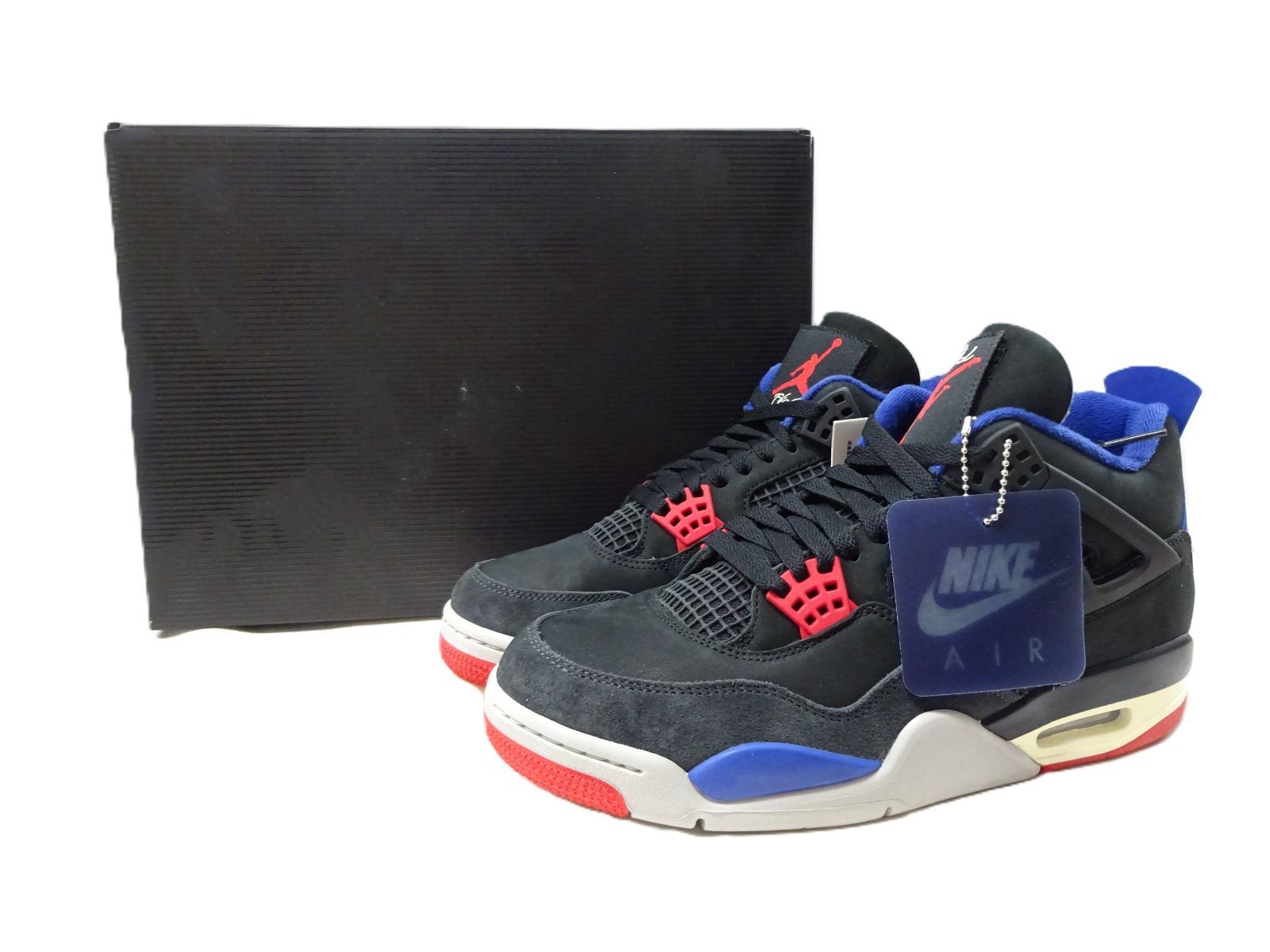 27.5cm【未使用黒タグ付】NIKE AIR JORDAN 4 RETRO レアエア ブラック 