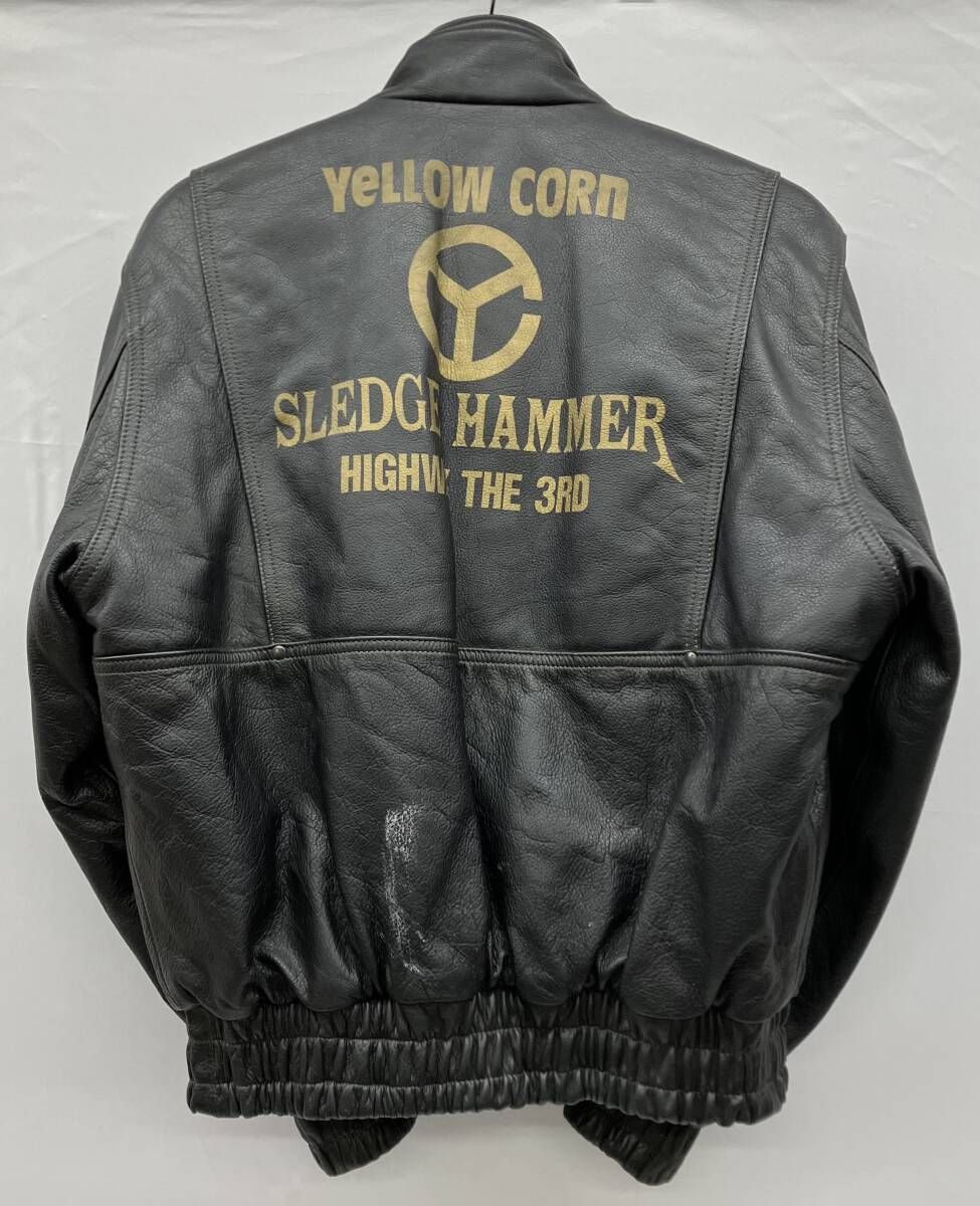 YELLOW CORN イエローコーン シングルライダース 牛革 ブラック M