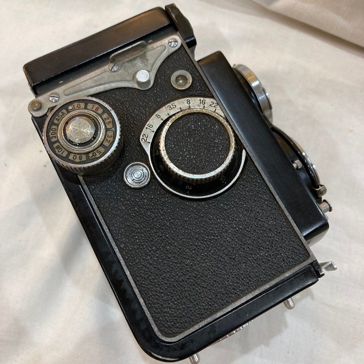 Yashicaflex　二眼レフカメラ　８０mm　Ｆ３.５ ジャンク○ヤシカ/yashicaflex○二眼レフ フィルムカメラ F3.5 80mm A