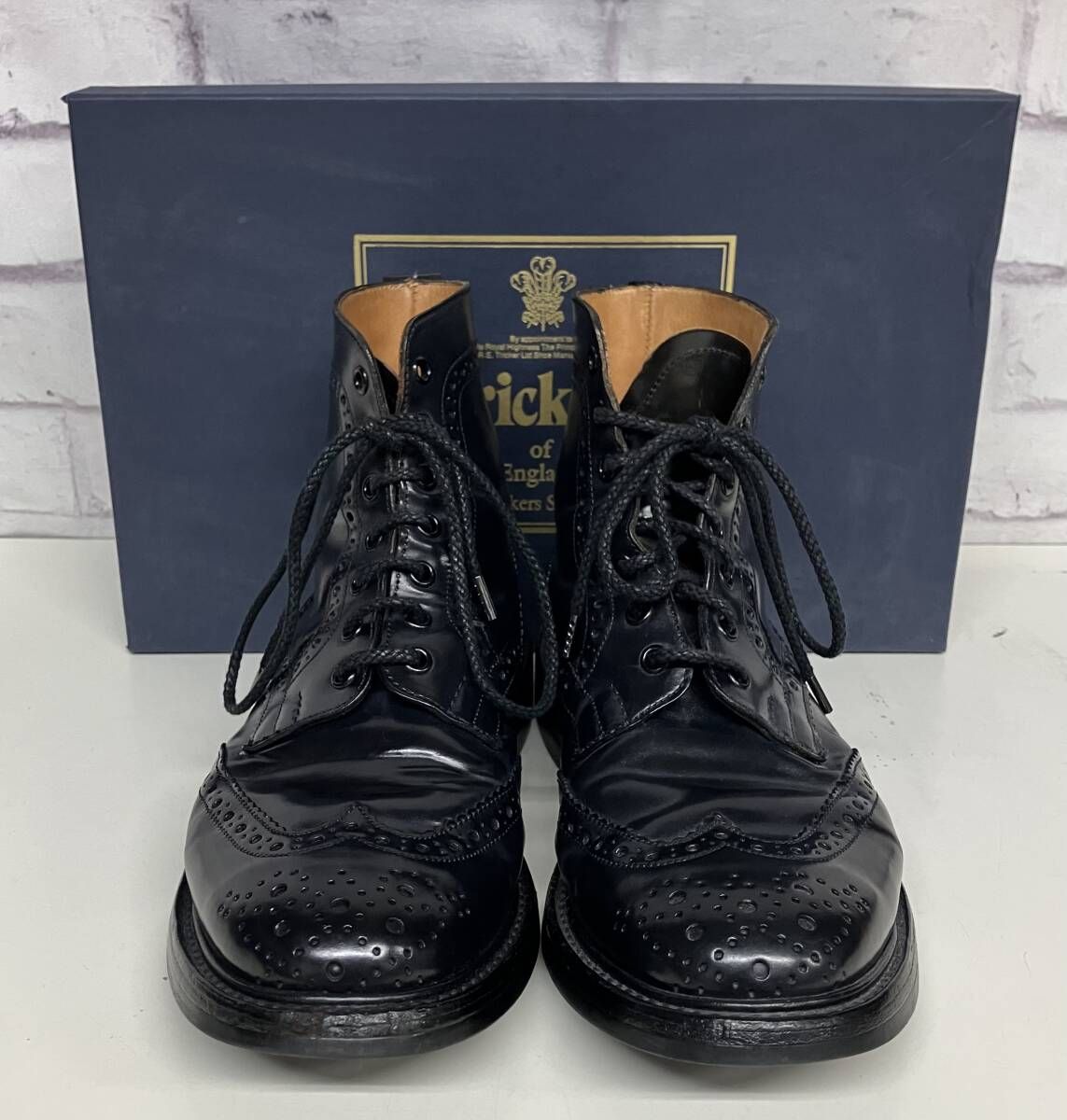 箱あり】Tricker's トリッカーズ カントリーブーツ ウィングチップ