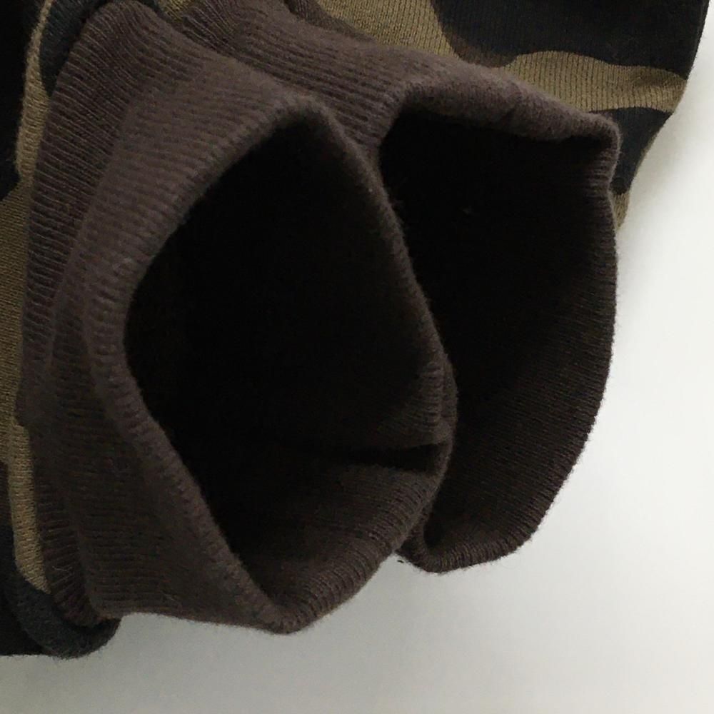 パーリーゲイツ✨　ベルベットブルゾン　ゴルフ　ジップアップ　ブラウン　４　M パーリーゲイツ ジップパーカー ブラウン×黒 カモフラ 迷彩 ジャケット