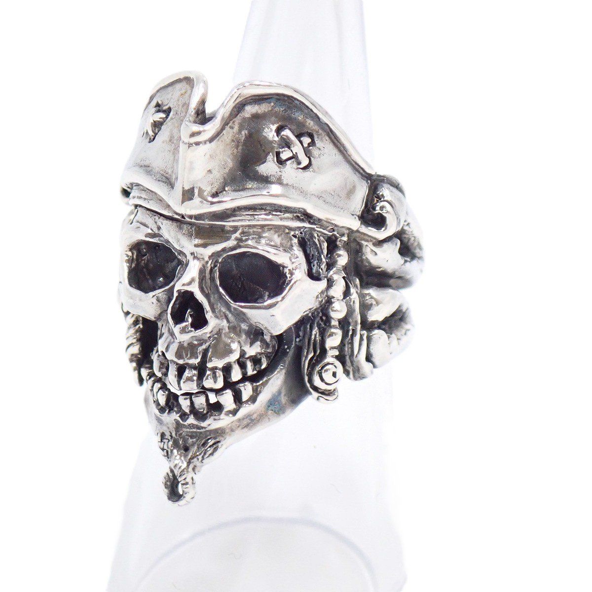 レザーズアンドトレジャーズ　スクロール ウィズ スカル リング（シルバー925） LEATHERS AND TREASURES レザーズアンドトレジャーズ パイレーツオブ
