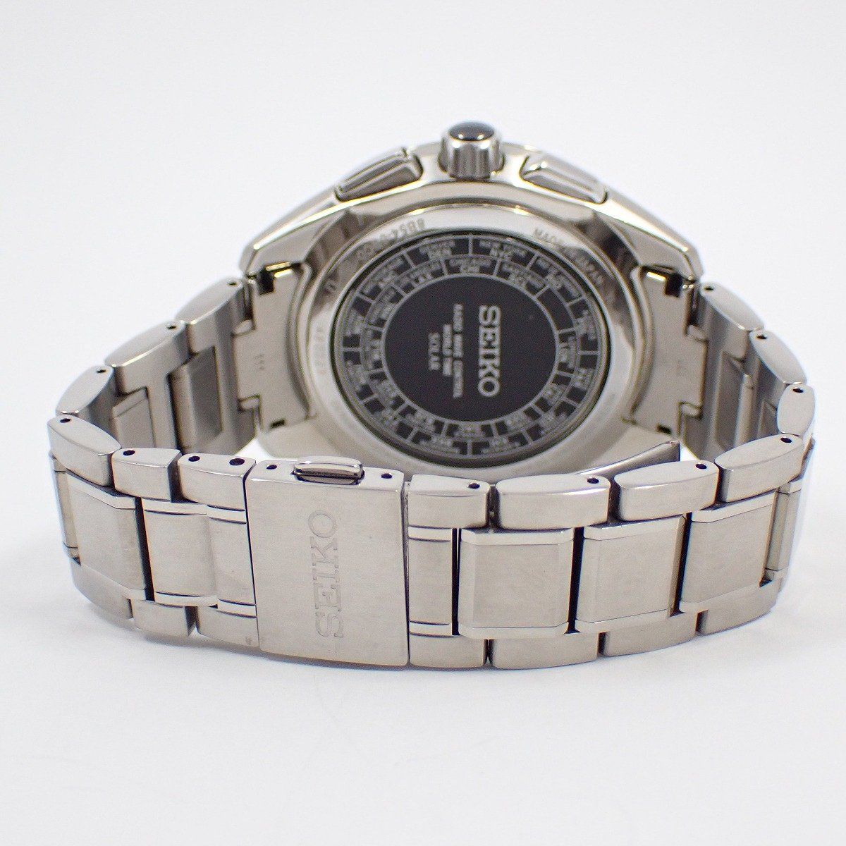 SEIKO セイコー ブライツ ワールドタイム ソーラー電波 メンズ 黒文字 