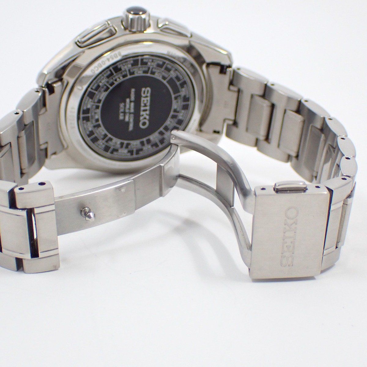 SEIKO セイコー ブライツ ワールドタイム ソーラー電波 メンズ 黒文字 