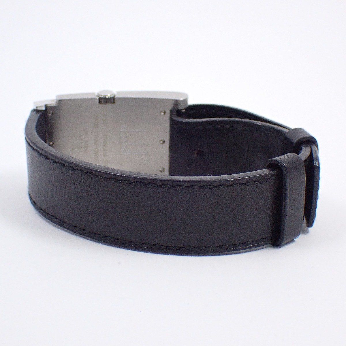 ダンヒル ウェイファー クォーツ メンズ 腕時計 シルバー文字盤 純正革