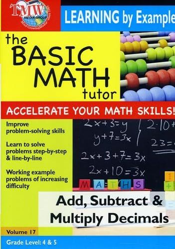 Basic Math Tutor Add Subtract Multiply Decimals DVD 品