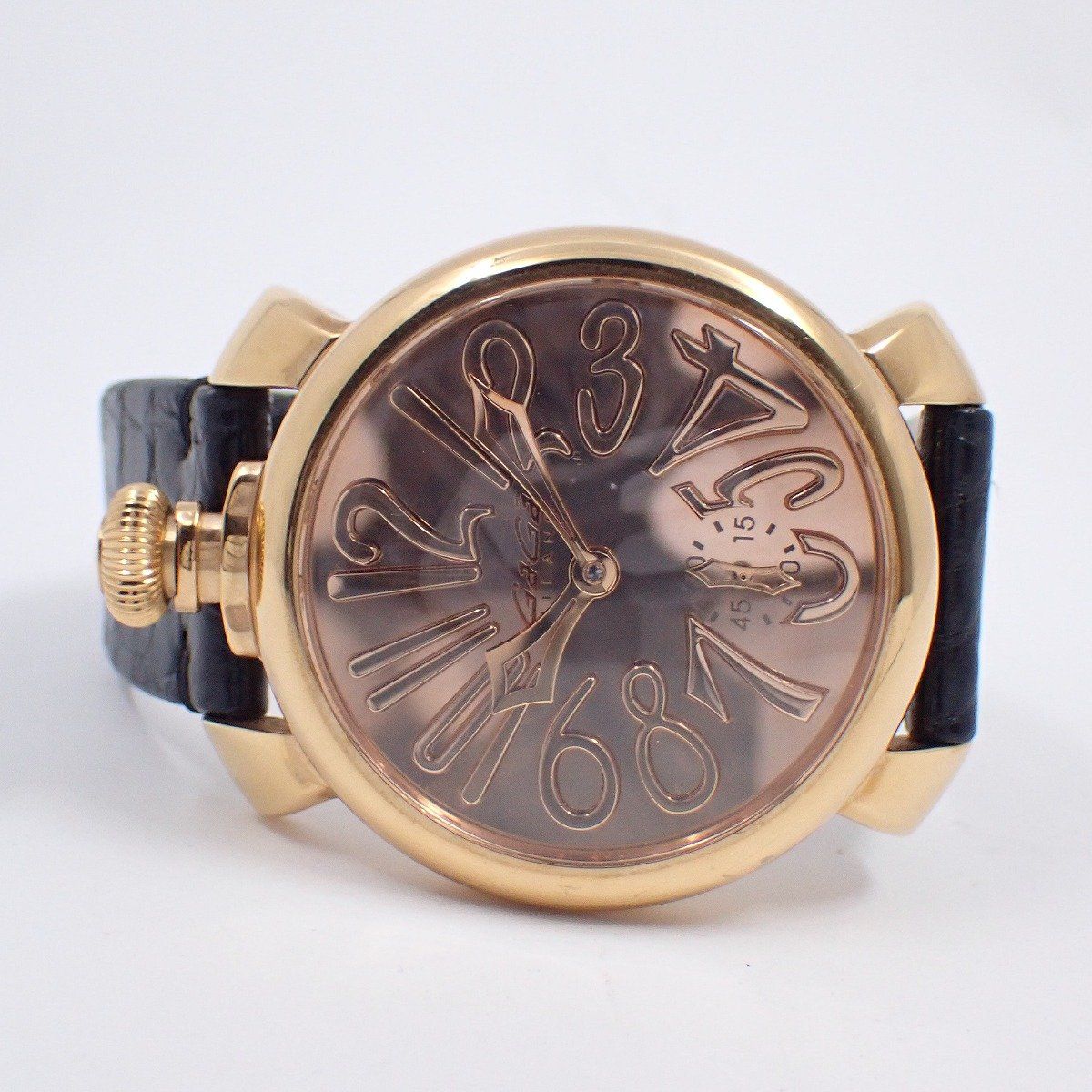 ガガミラノ マニュアーレ48 ミラー 500本限定 手巻き メンズ 腕時計