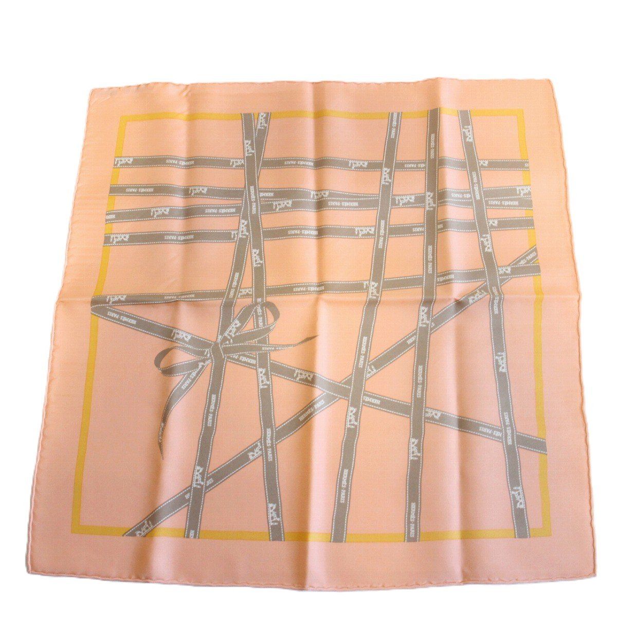 HERMES エルメス カレ 45 スカーフ ガヴロッシュ ボルデュックリボン