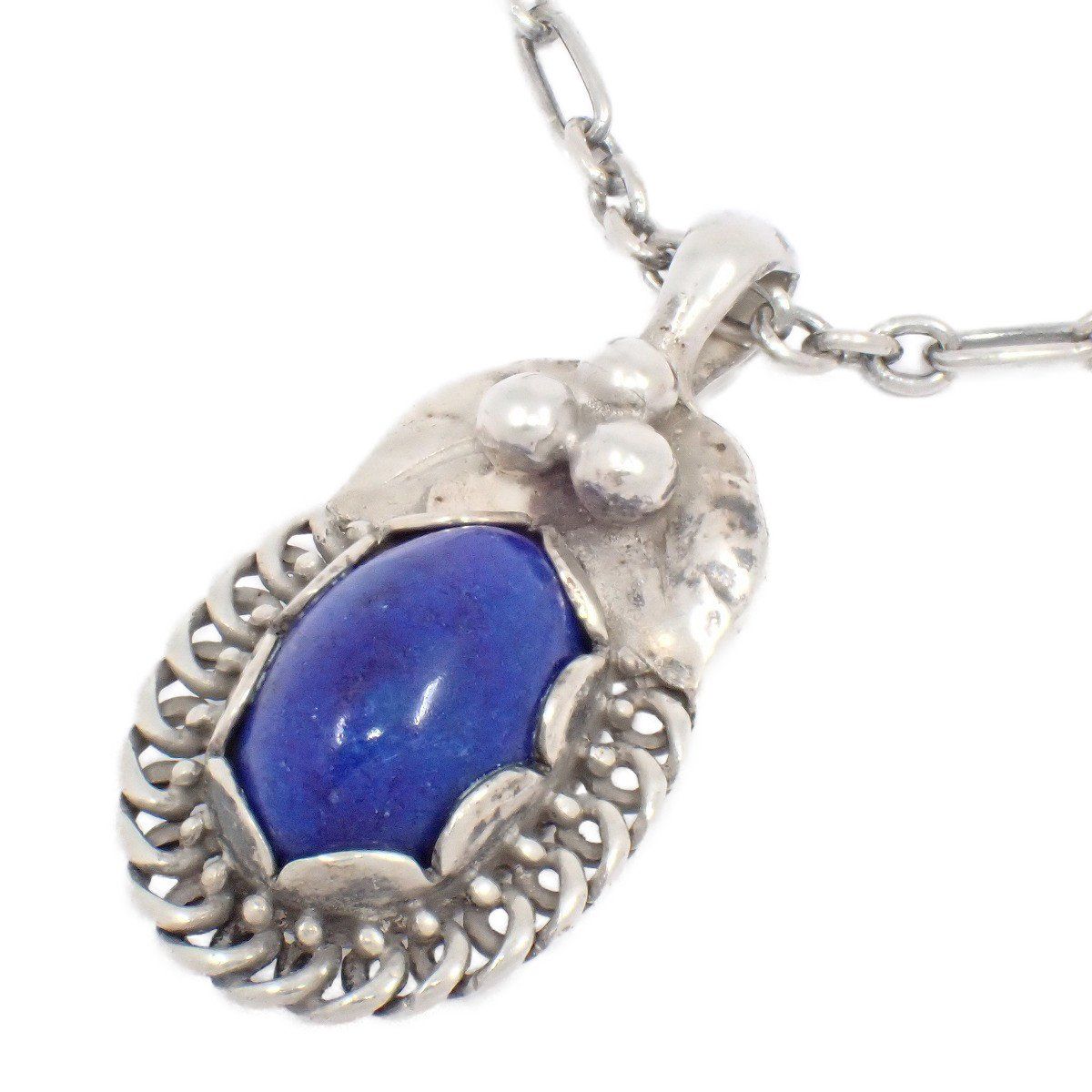 ◇ジョージジェンセン◇ 1992年 イヤー ラピスラズリ ネックレス ヘリテージ GEORG JENSEN ジョージジェンセン 1992 ヘリテージコレクション イヤー