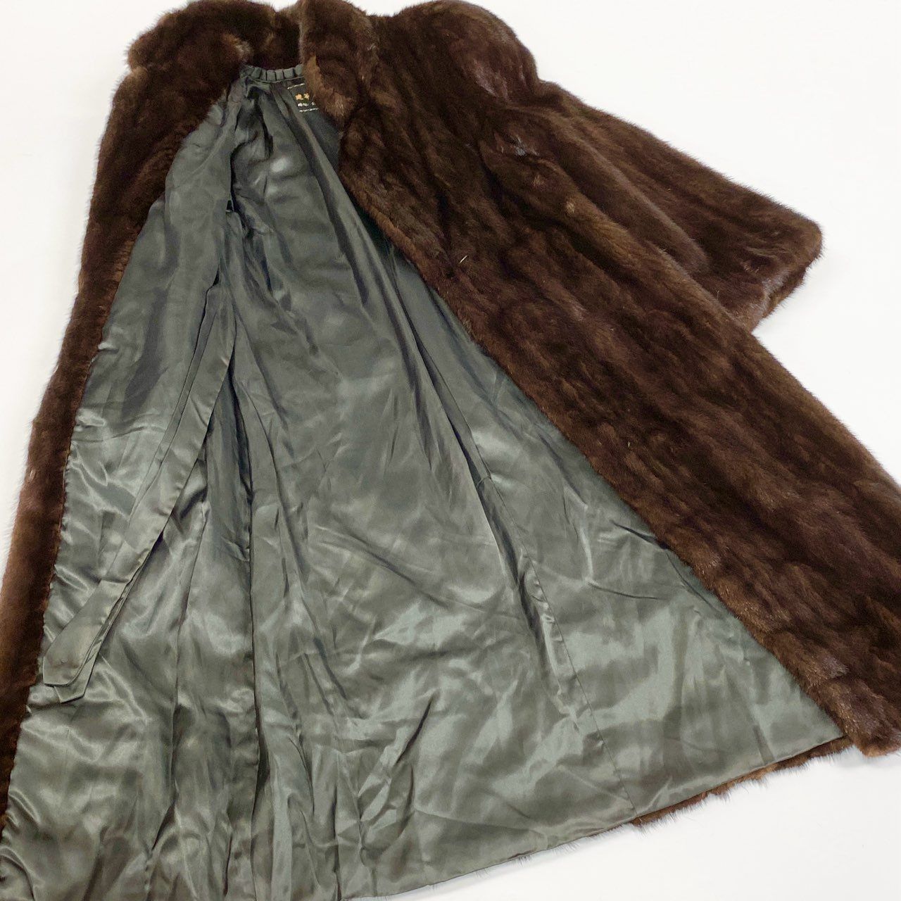 18a16 デミバフミンク ミンクコート 超ロングコート 着丈112cm 毛皮