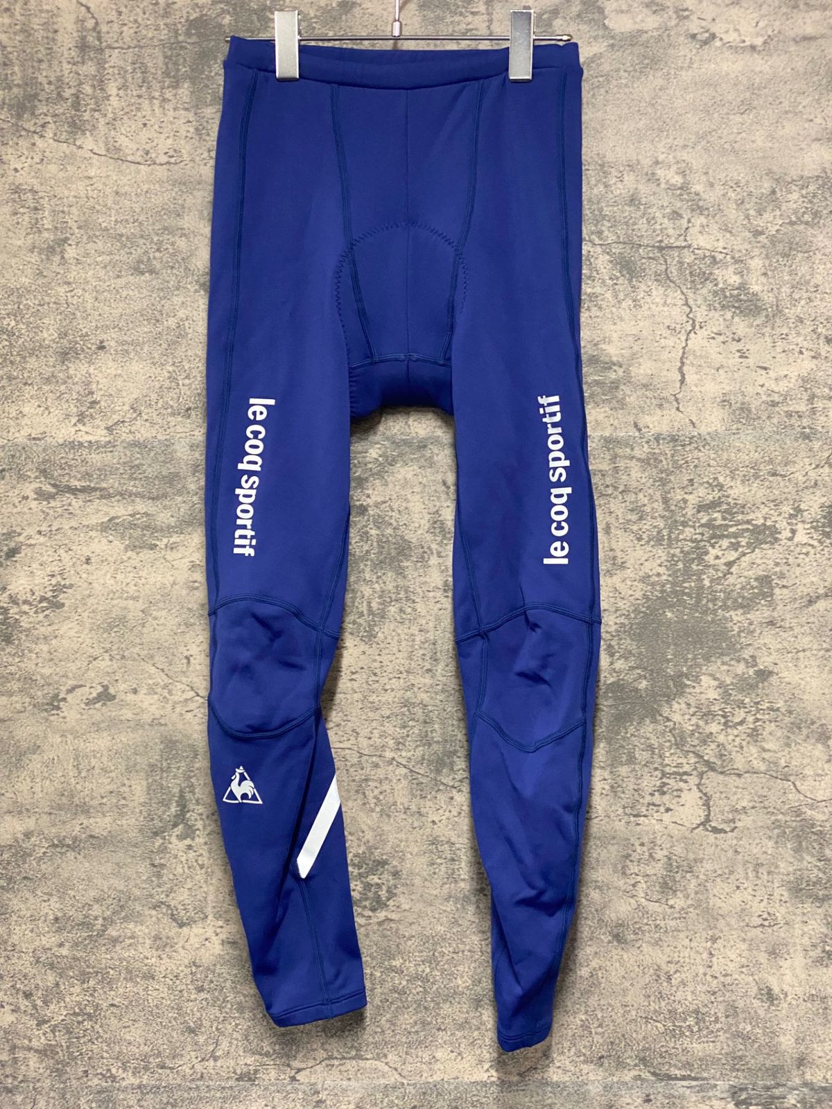 JT584 ルコックスポルティフ le coq sportif レーサータイツ 青 S 裏