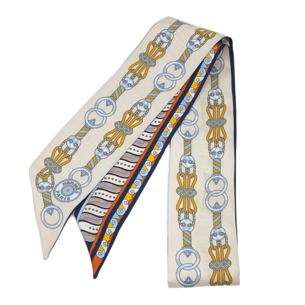 栄】エルメス ツイリー Harnais en Rosace ハーネスの薔薇窓 スカーフ