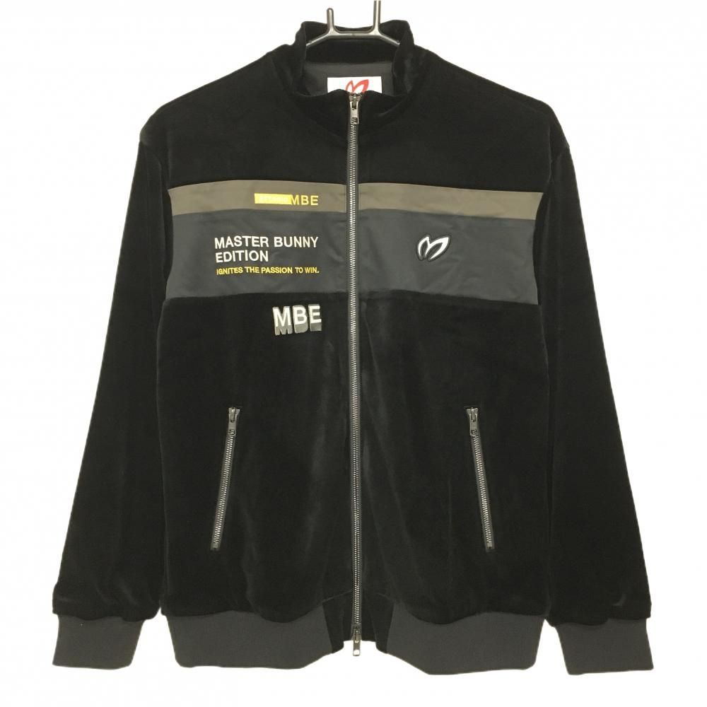 新品】マスターバニー ジャケットブルゾン 黒 ベロア調 蓄熱裏地 保温